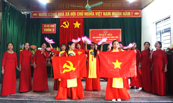 Nhân dân thôn 3, Hà Linh tổ chức “Ngày hội Đại đoàn kết toàn dân tộc”