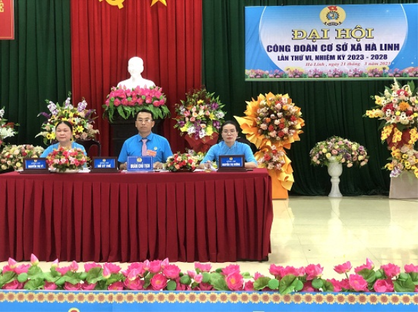 Công đoàn cơ sở xã Hà Linh tổ chức thành công Đại hội nhiệm kỳ 2023 - 2028