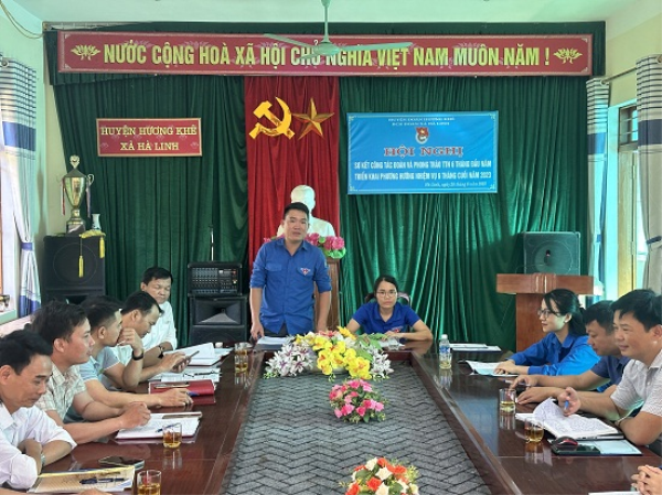 BCH Đoàn xã Hà Linh sơ kết công tác Đoàn và Phong trào TTN 6 tháng đầu năm 2023