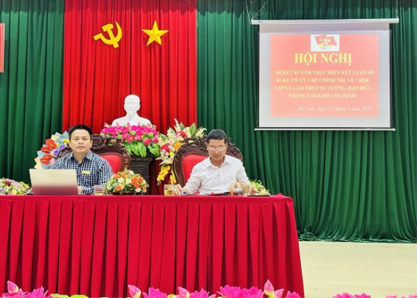 Đảng ủy Hà Linh sơ kết 03 năm thực hiện Kết luận số 01-KL/TW, ngày 18/5/2021 của Bộ Chính trị