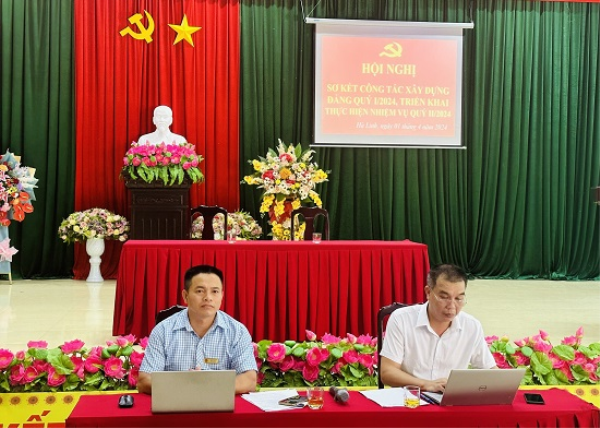 Hà Linh tổ chức Hội nghị sơ kết công tác xây dựng Đảng Quý I; Triển khai nhiệm vụ Quý II năm 2024