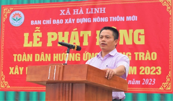 Xã Hà Linh tổ Lễ phát động phong trào toàn dân ra quân xây dựng NTM năm 2023